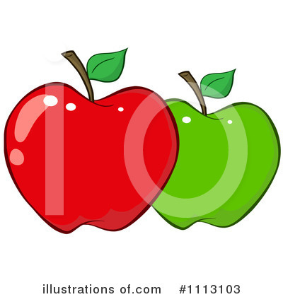 Royalty-Free (RF) Apple Clipart Illustration by Hit Toon - Stock Sample #1113103