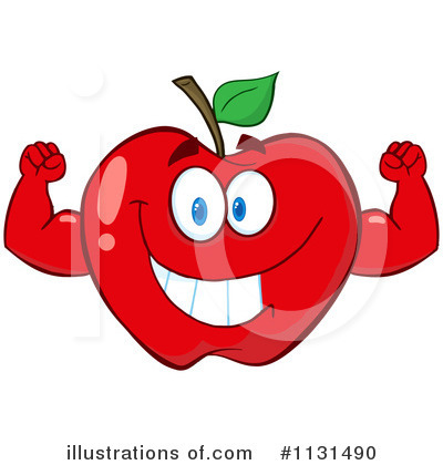 Royalty-Free (RF) Apple Clipart Illustration by Hit Toon - Stock Sample #1131490
