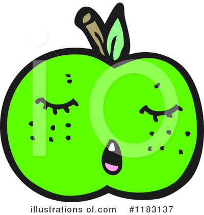 Royalty-Free (RF) Apple Clipart Illustration by lineartestpilot - Stock Sample #1183137