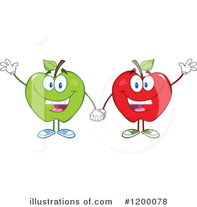 Royalty-Free (RF) Apple Clipart Illustration by Hit Toon - Stock Sample #1200078