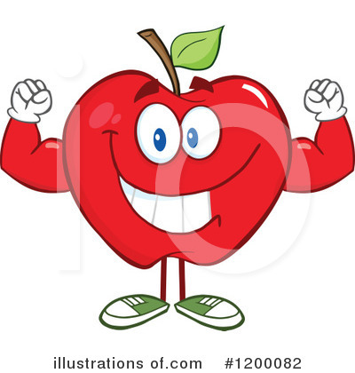 Royalty-Free (RF) Apple Clipart Illustration by Hit Toon - Stock Sample #1200082