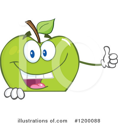 Royalty-Free (RF) Apple Clipart Illustration by Hit Toon - Stock Sample #1200088