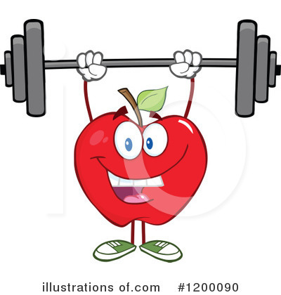 Royalty-Free (RF) Apple Clipart Illustration by Hit Toon - Stock Sample #1200090
