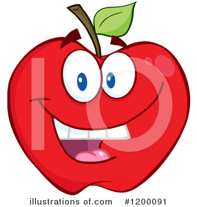 Royalty-Free (RF) Apple Clipart Illustration by Hit Toon - Stock Sample #1200091