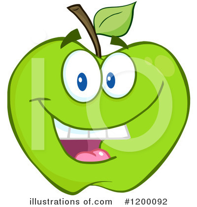 Green Apple Clipart #1200092 by Hit Toon