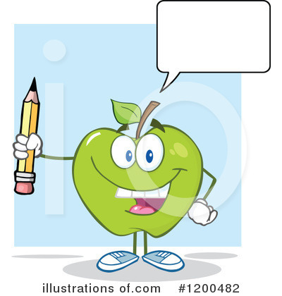 Royalty-Free (RF) Apple Clipart Illustration by Hit Toon - Stock Sample #1200482