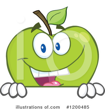 Green Apple Clipart #1200485 by Hit Toon