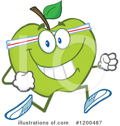Royalty-Free (RF) Apple Clipart Illustration by Hit Toon - Stock Sample #1200487