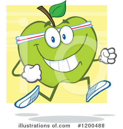 Royalty-Free (RF) Apple Clipart Illustration by Hit Toon - Stock Sample #1200488