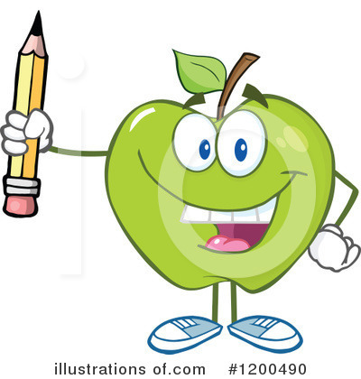Green Apple Clipart #1200490 by Hit Toon