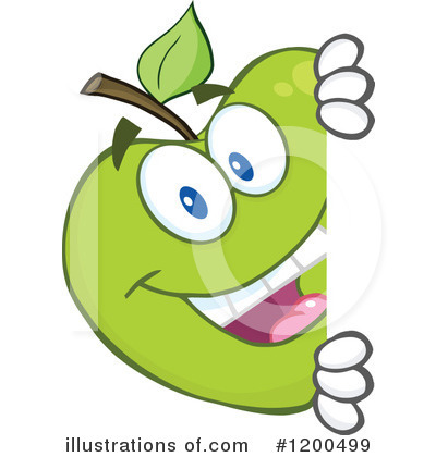 Green Apple Clipart #1200499 by Hit Toon