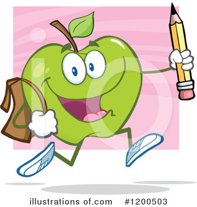 Royalty-Free (RF) Apple Clipart Illustration by Hit Toon - Stock Sample #1200503
