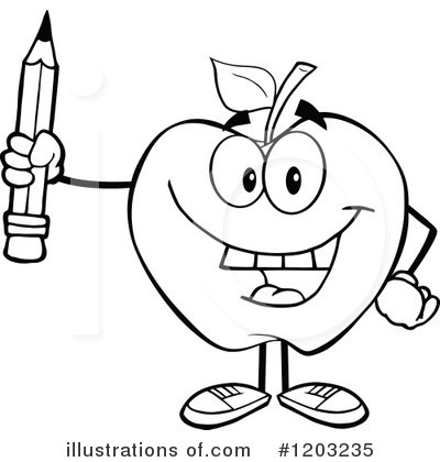 Royalty-Free (RF) Apple Clipart Illustration by Hit Toon - Stock Sample #1203235