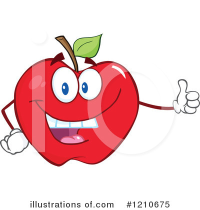 Royalty-Free (RF) Apple Clipart Illustration by Hit Toon - Stock Sample #1210675