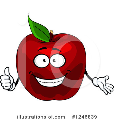 Royalty-Free (RF) Apple Clipart Illustration by Vector Tradition SM - Stock Sample #1246839
