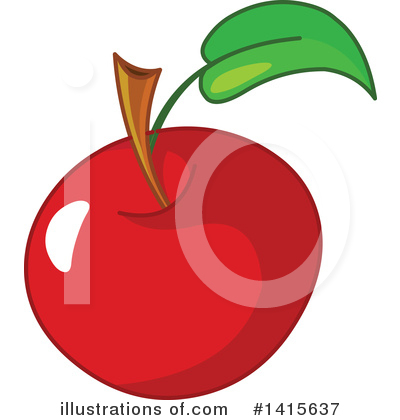 Royalty-Free (RF) Apple Clipart Illustration by Pushkin - Stock Sample #1415637