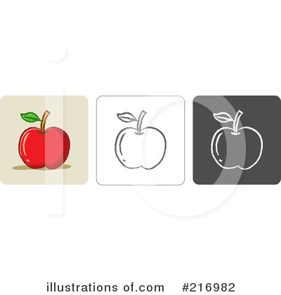 Royalty-Free (RF) Apple Clipart Illustration by Qiun - Stock Sample #216982
