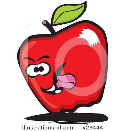 Royalty-Free (RF) Apple Clipart Illustration by David Rey - Stock Sample #26444