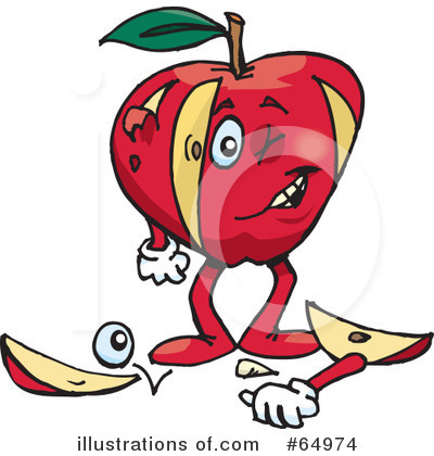 Royalty-Free (RF) Apple Clipart Illustration by Dennis Holmes Designs - Stock Sample #64974