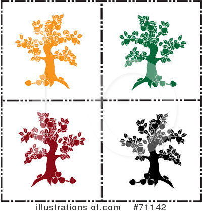 Royalty-Free (RF) Apple Tree Clipart Illustration by Pams Clipart - Stock Sample #71142