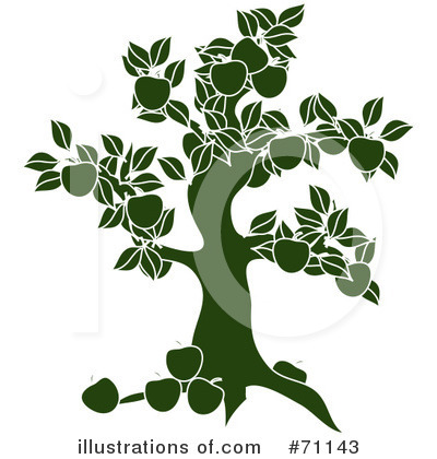 Royalty-Free (RF) Apple Tree Clipart Illustration by Pams Clipart - Stock Sample #71143