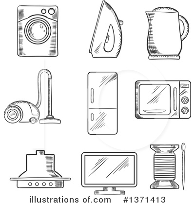 Microwave Clipart #1371413 by Vector Tradition SM
