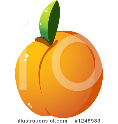 Nectarine Clipart #1246933 by Vector Tradition SM