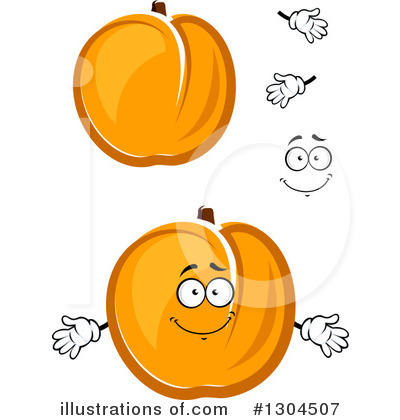 Royalty-Free (RF) Apricot Clipart Illustration by Vector Tradition SM - Stock Sample #1304507