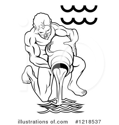 Royalty-Free (RF) Aquarius Clipart Illustration by AtStockIllustration - Stock Sample #1218537