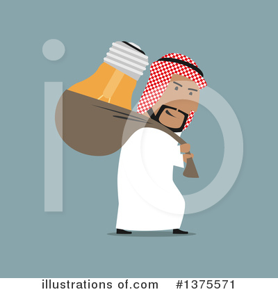 Royalty-Free (RF) Arabian Business Man Clipart Illustration by Vector Tradition SM - Stock Sample #1375571