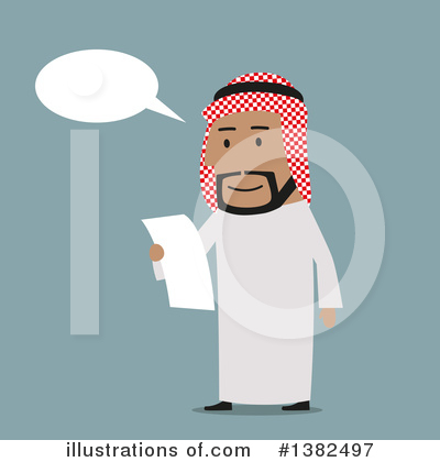 Royalty-Free (RF) Arabian Business Man Clipart Illustration by Vector Tradition SM - Stock Sample #1382497
