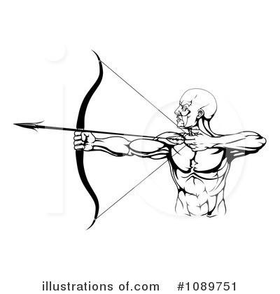 Royalty-Free (RF) Archer Clipart Illustration by AtStockIllustration - Stock Sample #1089751