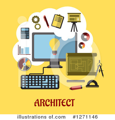 Royalty-Free (RF) Architect Clipart Illustration by Vector Tradition SM - Stock Sample #1271146