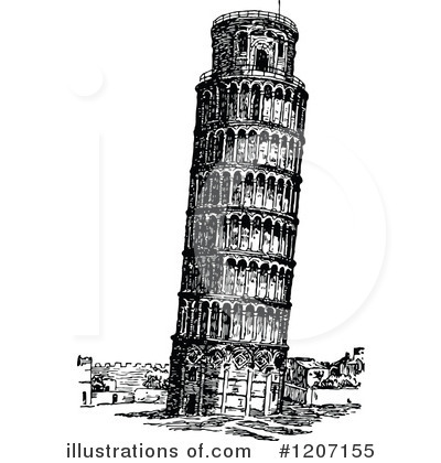 Leaning Tower Of Pisa Clipart #1207155 by Prawny Vintage