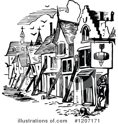 Royalty-Free (RF) Architecture Clipart Illustration by Prawny Vintage - Stock Sample #1207171