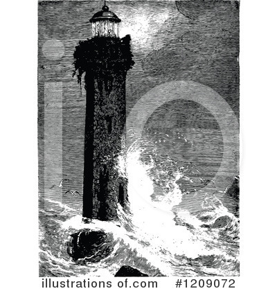Lighthouse Clipart #1209072 by Prawny Vintage