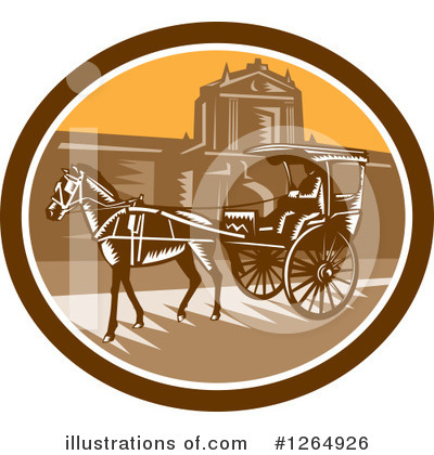 Horse Drawn Carriage Clipart #1264926 by patrimonio