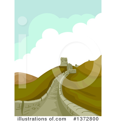 Great Wall Of China Clipart #1372800 by BNP Design Studio