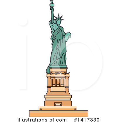 Statue Of Liberty Clipart #1417330 by Vector Tradition SM