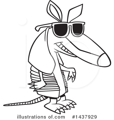 Royalty-Free (RF) Armadillo Clipart Illustration by toonaday - Stock Sample #1437929