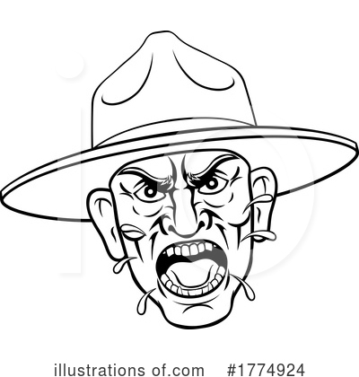 Drill Sergeant Clipart #1774924 by AtStockIllustration