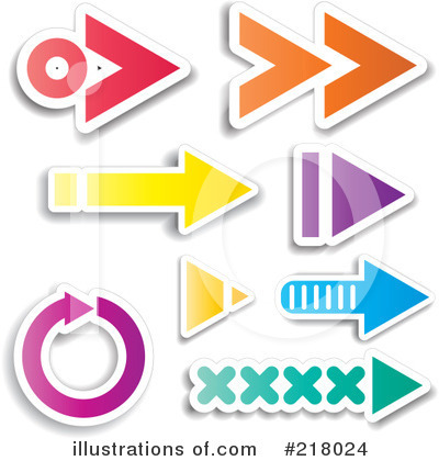 Royalty-Free (RF) Arrows Clipart Illustration by KJ Pargeter - Stock Sample #218024