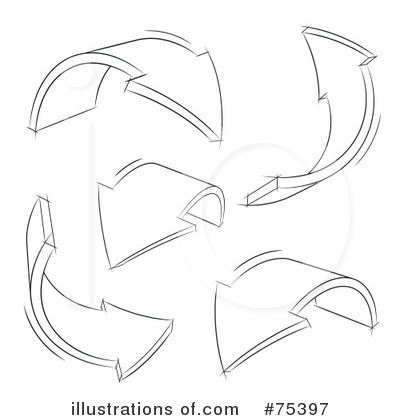 Royalty-Free (RF) Arrows Clipart Illustration by beboy - Stock Sample #75397