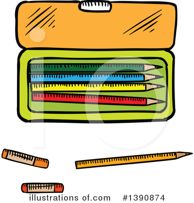 Pencil Clipart #1390874 by Vector Tradition SM