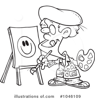 Royalty-Free (RF) Artist Clipart Illustration by toonaday - Stock Sample #1046109