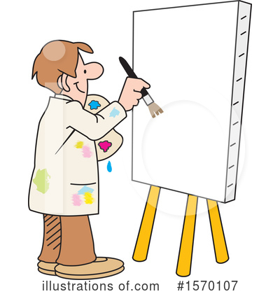 Easel Clipart #1570107 by Johnny Sajem