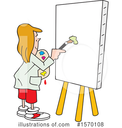 Easel Clipart #1570108 by Johnny Sajem