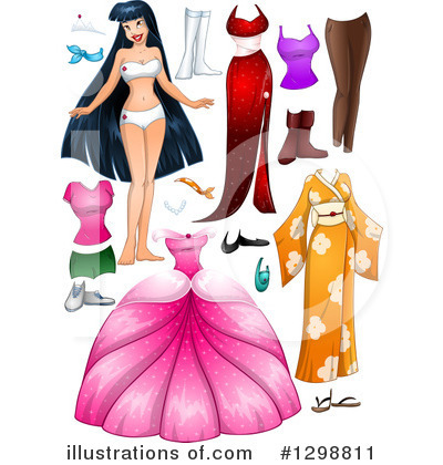 Asian Woman Clipart #1298811 by Liron Peer