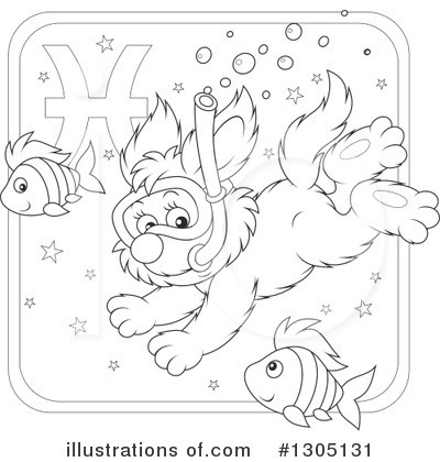 Astrological Dog Clipart #1305131 by Alex Bannykh