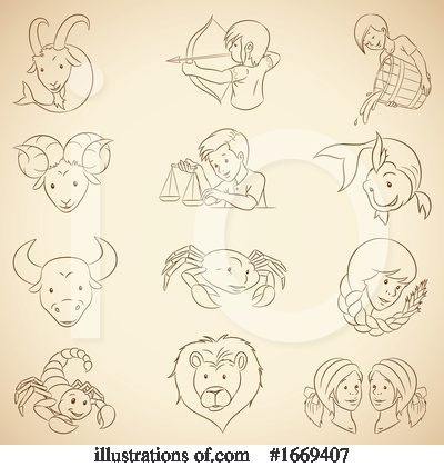 Royalty-Free (RF) Astrology Clipart Illustration by cidepix - Stock Sample #1669407